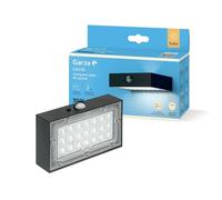 Garza - Applique solaire d'extérieur LED 4000K - Double éclairage 140º/70º, 35 heures d'autonomie, détecteur de mouvement, IP65, couverture 25 m², design extérieur minimaliste. Pose murale.