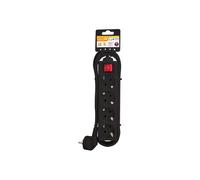 Garza Basic Power - Coupe-circuit - CA 250 V - 3680 Watt - connecteurs de sortie : 4 - 1.4 m cordon - noir