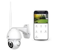 Garza - Caméra de surveillance Wi-Fi intelligente pour l'extérieur, avec une vision à 360 degrés, résolution 1080P
