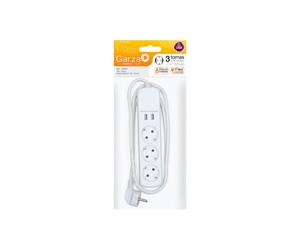 Garza Home Power - Coupe-circuit - CA 250 V - 3680 Watt - connecteurs de sortie : 3 (USB, alimentation) - 1.4 m cordon