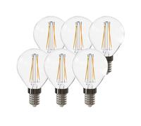 Garza - Pack 6 ampoules LED filament standard, douille E27, lumière chaude (2700k), 7W, 810 lumens, angle de diffusion de la lumière de 240º, IRC 80.