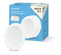 Garza - Pack de 3+1 spots LED encastrables, circulaires, extra-plats, 22 cm, 18 W, lumière neutre 4000K, 1950 lm, 30 000 h, IP20, blanc