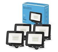 Garza - Pack de 4 spots LED extérieur Basic 20W, 1740 lumens, lumière neutre 4000K, IP65, petits et légers, angle de 120º, installation murale ou au plafond, résistant à la pluie et à la poussière