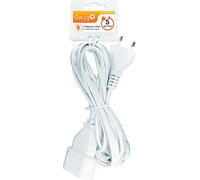 Garza - Rallonge électrique d'intérieur 5 m, 2300 W/10 A, sans terre, protection enfant, IP20, compacte et sûre pour un usage domestique, Blanc