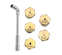 Gas Stove Nozzle, Brass Conversion Kit, Universal Part, Kitchen Repair | Gas Burner Nozzle Wrench Tool for Kitchen, Restaurant, Cafeteria, Outdoors, Backyard, Patio, Garage, Workshop