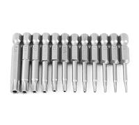 Gasea 12PCS 50MM Hex Tige Embout de Tournevis Torx Creux Tête 12 Type T5-T40 Tournevis Inviolable Bit Tournevis Sécurité Magnétique Pour Outils à Main