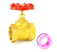 GASHER 1pièces robinet-vanne industriel en laiton, DN15 1/2" femelle avec poignée à roue, outil de robinet-vanne robuste pour l'eau, le pétrole, le gaz