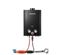 GASLAND BE264B chauffe-eau à gaz 10L 30/37mbar, système de douche chaude sans réservoir pour l'extérieur avec affichage numérique, chauffe-eau LGP instantané pour la douche de camping-car Shower