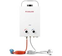 GASLAND BS158 Chauffe-eau à gaz de 6 L,propane(37mbar)/butane(28-30mbar),chaudière instantanée à GPL avec poignée pour camping-car, camping, douche, lavage de cheval