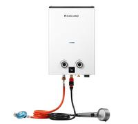 GASLAND Série Go Shower Chauffe-eau instantané G10, chauffe-eau à gaz portable ultra-mince de 10 litres pour l'extérieur, butane (50 mbar)/propane (50 mbar), pour camping, camping-car, grange