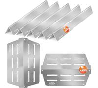 GasSaf Toutes les pièces de grill SUS304 pour Weber Genesis 300, barres aromatisantes 17,5 et déflecteur de chaleur, plaques chauffantes Gill Flavorizer Deflector pour Genesis 310 320 330 (bouton