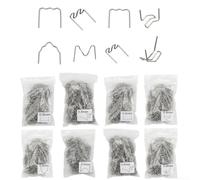 Gastagrav Lot de 800 agrafes de soudage en plastique 0,6 mm 0,8 mm 304 | Clips de réparation en acier inoxydable pour pare-chocs de voiture Nylon PVC ABS Assortiment d'agrafes à chaud