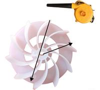 Gastagrav Turbine de ventilateur collecteur de poussière de construction pour RC 1001, roue de ventilateur de 10,5 cm avec trou central de 6 x 8 mm, épaisseur de 2,6 cm pour chantiers de construction