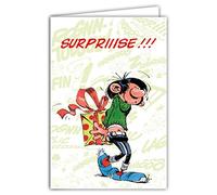 Gaston Lagaffe Carte Anniversaire surprise - Avec Enveloppe Illustrée 17,5x12cm - Fabriqué en France - GLCT-0202