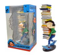 GASTON LAGAFFE - Portant une Pile de Livres - Figurine Résine 29cm