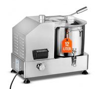 GastroHero Coupe-légumes et pain en acier inoxydable CU-ECO12 12 l | Coupe-légumes professionnel pour gastronomie, boîtier en acier inoxydable robuste, nettoyage facile, vitesse réglable