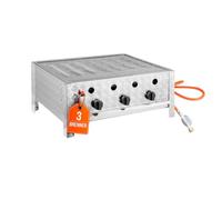 GastroHero Grill combiné à gaz avec 3 brûleurs 11 kW, 650 x 570 x 270 mm | CHR Fournitures de la restauration