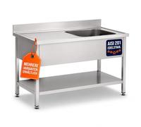 GastroHero Plonge Basic 12x6 avec 1 bac à droite | CHR Fournitures de la restauration