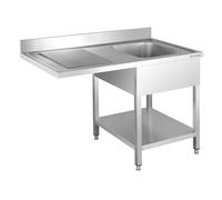 GastroHero Plonge passage lave-vaisselle Basic 12x6 avec 1 bac à droite | CHR Fournitures de la restauration