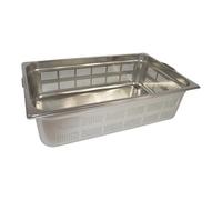 GASTROLAND Bac Gastro Inox AISI 304 Perforé GN 1/1 H. 150 mm avec anses