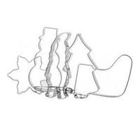 Gastromax gastromax emporte-pièce noël, set de 5, acier inoxydable noir G