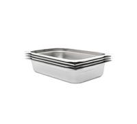 vidaXL 4x Récipients Gastronorm GN 1/1 100 mm Plateau à Aliments Plateau de Cuisson Plateau de Service Plateau Empilable Restaurant Maison Hôtel Inox