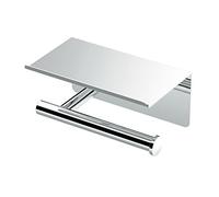 Gatco 1420 Latitude II Toilet Paper Holder with Mobile Shelf, Chrome
