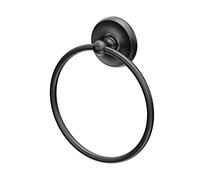 Gatco 5073MX Designer II Anneau Porte-Serviette, Noir Mat/Montage Mural, 16,5 cm, Anneau Porte-Serviette pour Salle de Bain