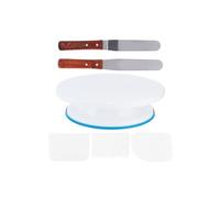 Gâteau décoration plaque cuisine rotatif présentoir à gâteaux avec grattoir outil de bricolage 6pcs/set