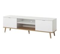 GÃTEBORG Meuble TV scandinave blanc - L 160 cm