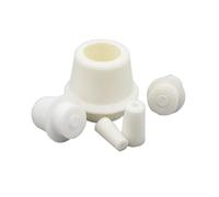 GatherTOOL 5 pièces/Ensemble bonde en Silicone avec Trou for Laboratoire Filtre Bouchon de Bouteille Bouchons SAS barboteur Triangulaire Flacon Bouchon Bouchon (Capacity : 33-38mm)