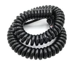 GatherTOOL Câble électrique en Spirale de Fil de Ressort de 2.5M /5M/7.5M 3Core 24AWG/14AWG / 17AWG/ 20AWG 0.2-2 carré Noir Cordon d'alimentation Fil Extensible