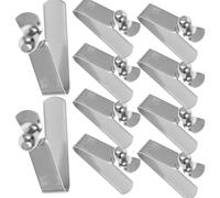 GATHINESS 10 Pièces Clip à Ressort pour Perche Télescopique 6mm | Bouton-poussoir à Ressort, Verrouillage Stable et Résistance à Rouille, Argenté, Accessoires pour Parapluie