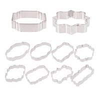 GATHINESS 10pièces Moules à Biscuits Inox Acier Inoxydable Modèle avec Découpes Intérieures Outils Pâtisserie pour Cookies Fondant et Gâteaux DIY pour Adultes