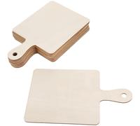 GATHINESS 12pièces Planche à Découper Bois avec Poignée Plateau Bois Décoratif Carré Panneaux pour Peinture et Bricolage Résistant et Polyvalent pour Cuisine et Présentation