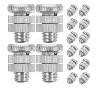 GATHINESS 16 Pièces Connecteur de Clôture Électrique en Alliage D'aluminium Argenté, Pince à Boulon Fendu pour Fil de Clôture, Protection et Usage Polyvalent en Jardin et Cour