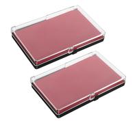 GATHINESS 2 Pièces Boîte Vitrine pour Médailles et Badges en Plastique Transparent Rouge, Design Polyvalent Mousse Eva, pour Exposer Médailles Sportives sur Bureau ou Mur