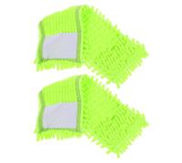 GATHINESS 2 Pièces Chiffon de Rechange pour Balai Plat, Chenille, Vert | Absorption D’eau, Nettoyage Doux sans Abîmer le Sol, pour Coin et Fenêtre, Accessoires de Vadrouille