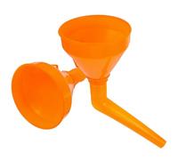 GATHINESS 2 Pièces Entonnoir à Carburant Mains Libres pour Voiture et Moto, en Plastique Orange Portable, pour Ravitaillement en Plein Air et Conduite Extérieure