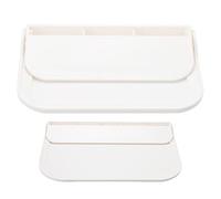 GATHINESS 2 Pièces Étagère Pliante Murale de Salle de Bain en PP Blanc | Adhésive, Design Multifonction et Peu Encombrant, Nettoyage Facile, pour Serviettes, Savonnette, Papier