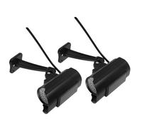 GATHINESS 2 Pièces Fausse Caméra de Sécurité Réaliste en Abs Noir Haute Simulation, Adaptée pour Intérieur et Extérieur, Accessoire de Surveillance Factice