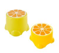 GATHINESS 2 Pièces Tabouret en Plastique pour Garçon et Filles à Motif Fruits, Stable et Résistant à l'usure, Bord Arrondi, pour Camping ou Salle de Bain, Design Adorable et Coloré