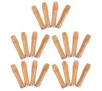 GATHINESS 20 Pièces Brochette de Barbecue Poignée en Bois Marron, Grip Anti-brûlure et Protection Thermique, Accessoire Élégant pour Outils de Grillades en Extérieur