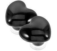 GATHINESS 2pièces Bouton de Toilette Cœur Outil Assistant pour Réservoir Wc Design Créatif Cuivre et Céramique Facile à Presser Décoratif pour Maison et Hôtel