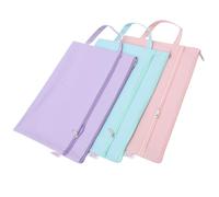 GATHINESS 3 Pochettes Étanches à Fermeture Éclair Lot de 3 Tissu Oxford Résistant à L'usure Fermeture Scellée pour Documents A4 pour Organisation de Bureau