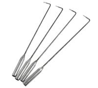 GATHINESS 4 Pièces Tisonnier en Acier Inoxydable pour Barbecue et Cheminée, Crochet Anti-brûlure pour Nettoyage des Cendres, Accessoire Pratique pour Foyer Extérieur Couleur Aléatoire