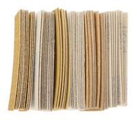 GATHINESS 60 Feuilles Papier de Verre Velours Jaune 30x90mm, Assortiment, Grains 80/120 /150/180 /240/320, pour Verre et Pierre, Petits Projets et Espaces Étroits