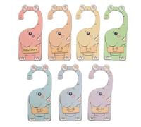 GATHINESS 7 Pièces Séparateurs de Penderie Bébé en Bois, Animaux, 17,6x7,2