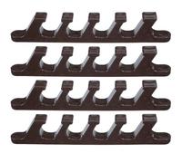 GATHINESS Accessoire de réglage 4 pièces en Plastique Marron 5 Positions pour Chaise Longue de Jardin et pelouse, Pliable et Flexible