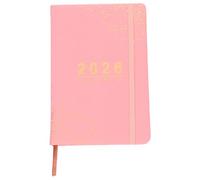 GATHINESS Agenda Personnel 2026, Petit Carnet en Papier Rose, 365 Jours, Planificateur Quotidien Portable pour Bureau et Voyage, pour Apprenants D’anglais et Professionnels Internationaux